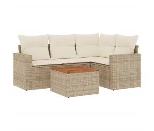 5-Osaline Aiadiivani Komplekt Patjadega, Beež, Polürotang