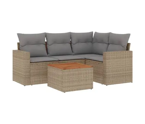 5-Osaline Aiadiivani Komplekt Patjadega, Beež, Polürotang