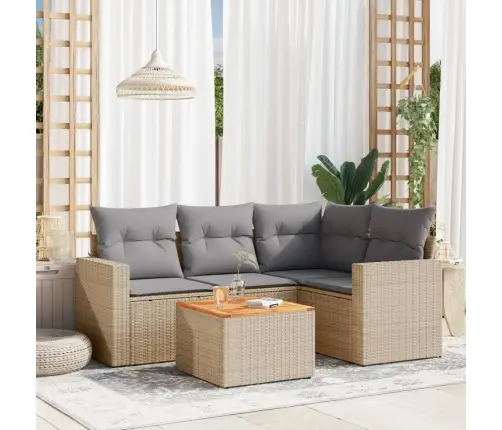 5-Osaline Aiadiivani Komplekt Patjadega, Beež, Polürotang