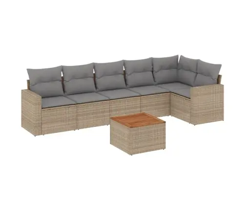 7-Osaline Aiadiivani Komplekt Patjadega, Beež, Polürotang