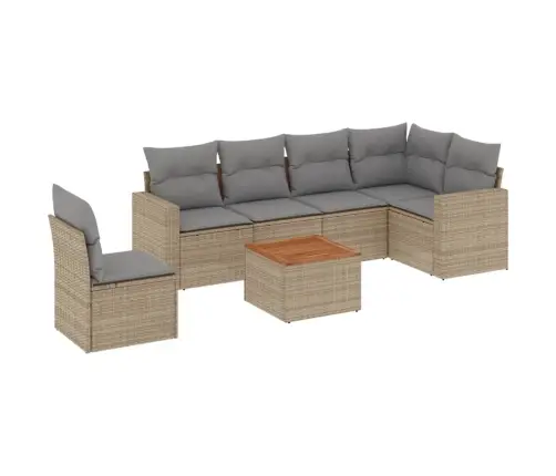 7-Osaline Aiadiivani Komplekt Patjadega, Beež, Polürotang