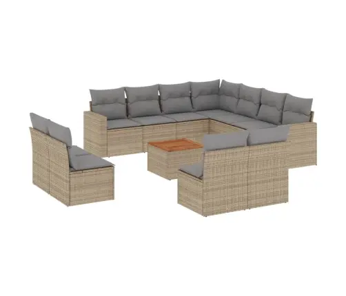 12-Osaline Aiadiivani Komplekt Patjadega, Beež, Polürotang