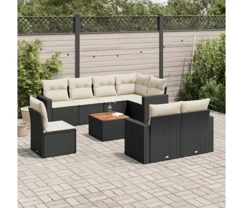 9-Osaline Aiadiivani Komplekt Patjadega, Must, Polürotang