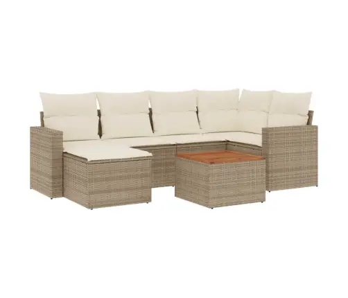 7-Osaline Aiadiivani Komplekt Patjadega, Beež, Polürotang