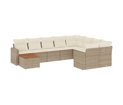 10-Osaline Aiadiivani Komplekt Patjadega, Beež, Polürotang