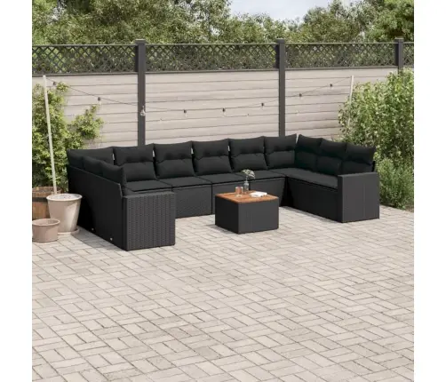 11-Osaline Aiadiivani Komplekt Patjadega, Must, Polürotang