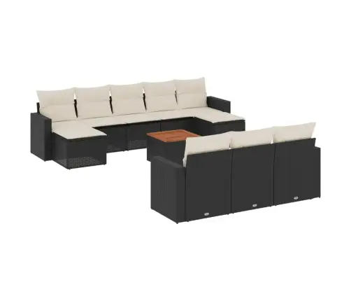 11-Osaline Aiadiivani Komplekt Patjadega, Must, Polürotang