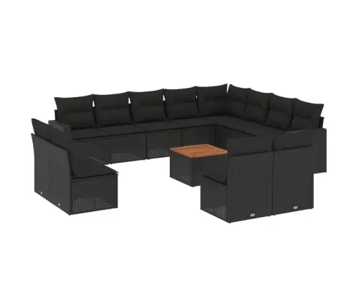 13-Daļīgs Dārza Dīvāna Komplekts Ar Matračiem, Pe Rotangpalma Vidaxl