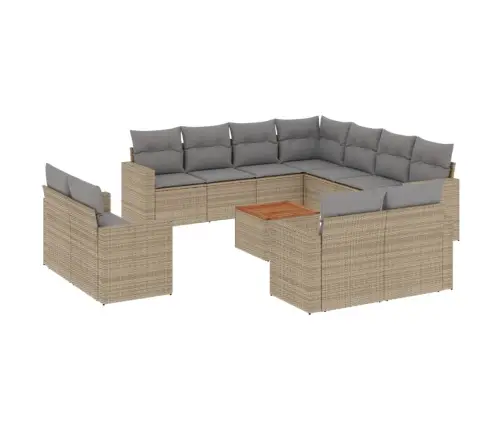 12-Osaline Aiadiivani Komplekt Patjadega, Beež, Polürotang