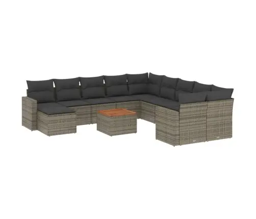 12-Daļīgs Dārza Atpūtas Mēbeļu Komplekts, Matrači, Pelēks Pe Vidaxl 12-Daļīgs Dārza Atpūtas Mēbeļu Komplekts, Matrači, Pelēks Pe Vidaxl