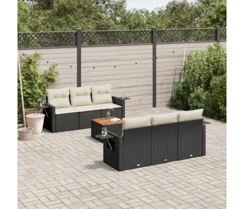 7-Osaline Aiadiivani Komplekt Patjadega, Must, Polürotang 7-Osaline Aiadiivani Komplekt Patjadega, Must, Polürotang