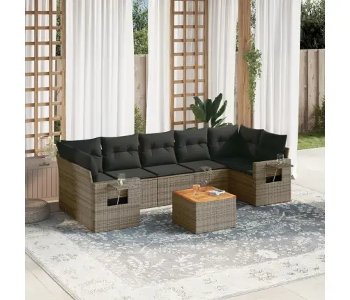 8-Osaline Aiadiivani Komplekt Patjadega, Hall, Polürotang