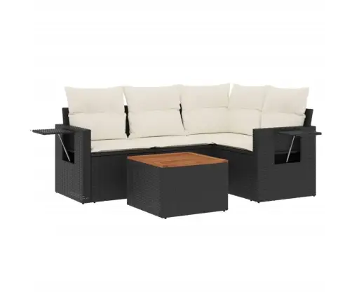 5-Daļīgs Dārza Dīvāna Komplekts Ar Matračiem, Pe Rotangpalma Vidaxl