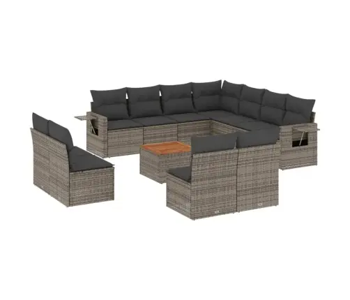 12-Osaline Aiadiivani Komplekt Patjadega, Hall, Polürotang