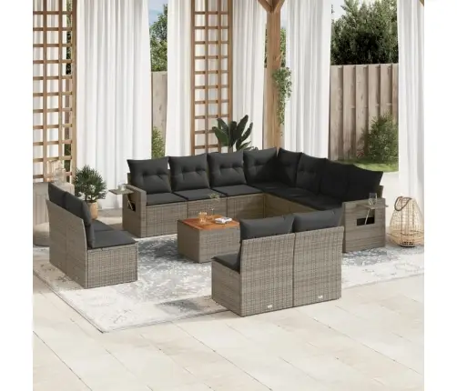 12-Osaline Aiadiivani Komplekt Patjadega, Hall, Polürotang