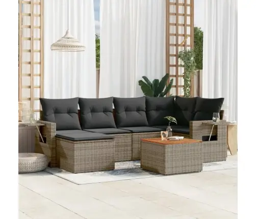 7-Osaline Aiadiivani Komplekt Patjadega, Hall, Polürotang