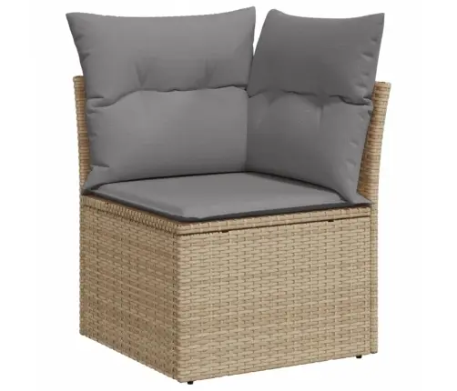 Sofos Komplektas Su Pagalvėlėmis, 8 Dalių, Smėlio, Poliratanas Sofos Komplektas Su Pagalvėlėmis, 8 Dalių, Smėlio, Poliratanas