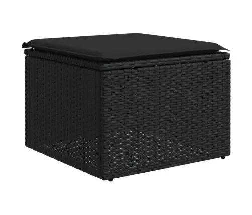 8-Osaline Aiadiivani Komplekt Patjadega, Must, Polürotang