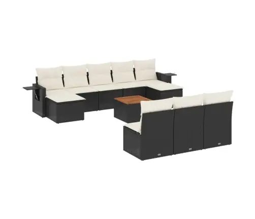 11-Osaline Aiadiivani Komplekt Patjadega, Must, Polürotang