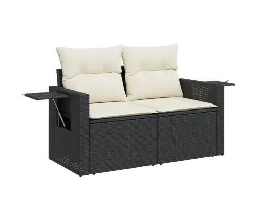 11-Osaline Aiadiivani Komplekt Patjadega, Must, Polürotang