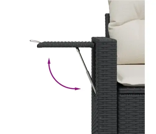 13-Osaline Aiadiivani Komplekt Patjadega, Must, Polürotang