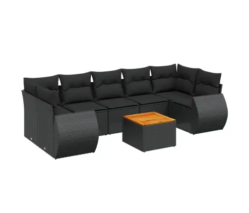 8-Osaline Aiadiivani Komplekt Patjadega, Must, Polürotang