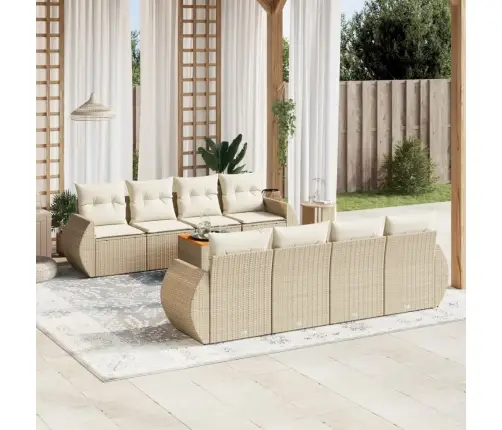 9-Osaline Aiadiivani Komplekt Patjadega, Beež, Polürotang