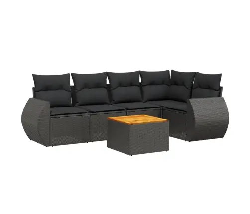 6-Osaline Aiadiivani Komplekt Patjadega, Must, Polürotang