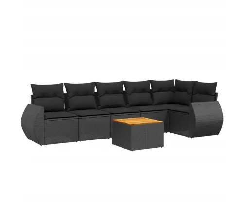 7-Osaline Aiadiivani Komplekt Patjadega, Must, Polürotang