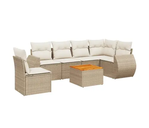 7-Osaline Aiadiivani Komplekt Patjadega, Beež, Polürotang