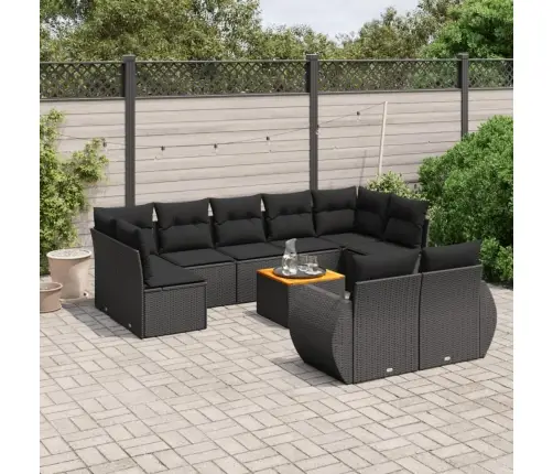 10-Osaline Aiadiivani Komplekt Patjadega, Must, Polürotang