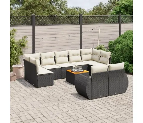 10-Osaline Aiadiivani Komplekt Patjadega, Must, Polürotang