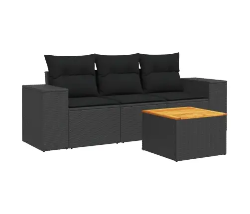 4-Daļīgs Dārza Dīvāna Komplekts Ar Matračiem, Pe Rotangpalma Vidaxl