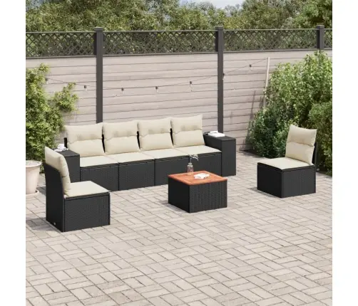 7-Osaline Aiadiivani Komplekt Patjadega, Must, Polürotang