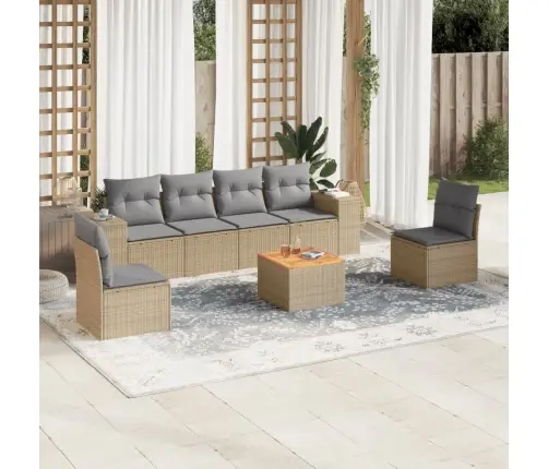 7-Osaline Aiadiivani Komplekt Patjadega, Beež, Polürotang