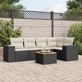 6-Osaline Aiadiivani Komplekt Patjadega, Must, Polürotang