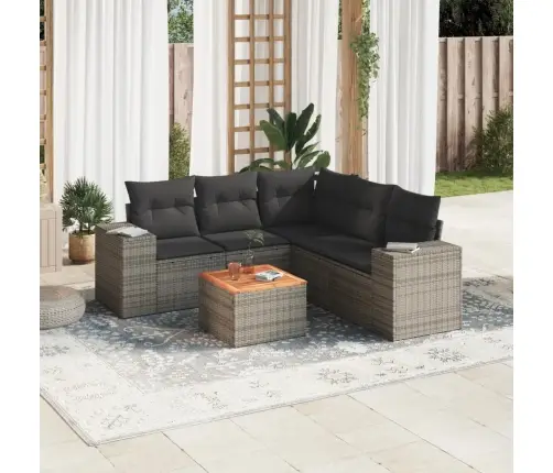 6-Osaline Aiadiivani Komplekt Patjadega, Hall, Polürotang