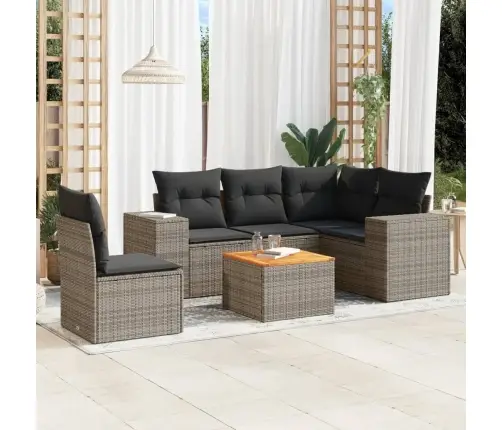 6-Osaline Aiadiivani Komplekt Patjadega, Hall, Polürotang