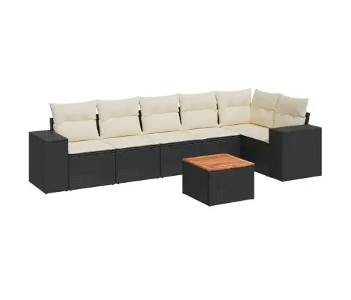 7-Osaline Aiadiivani Komplekt Patjadega, Must, Polürotang