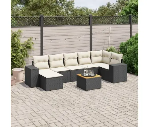 8-Osaline Aiadiivani Komplekt Patjadega, Must, Polürotang