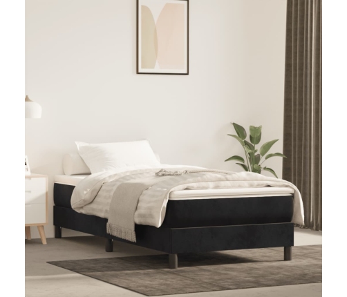 Kabatu Atsperu Matracis, Melns, 120X190X20 Cm, Samts Vidaxl