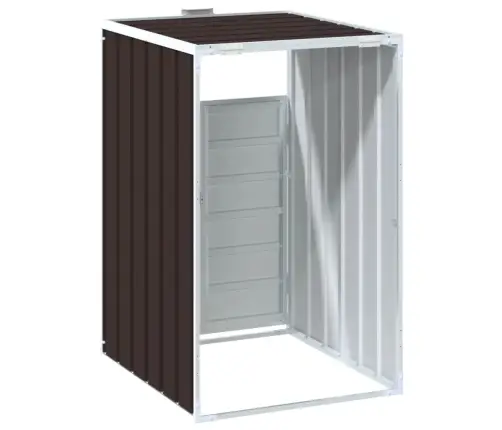 Atkritumu Tvertņu Novietne, Brūna, 72X81X115 Cm, Tērauds Vidaxl