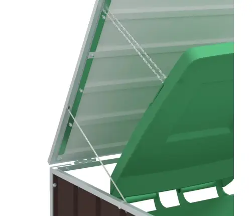 Atkritumu Tvertņu Novietne, Brūna, 72X81X115 Cm, Tērauds Vidaxl