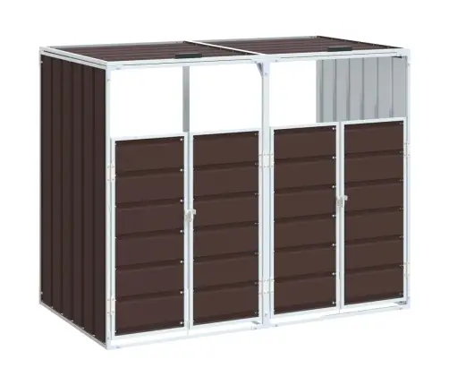 Stoginė Dviems Konteineriams, Ruda, 144X81X113cm Plienas