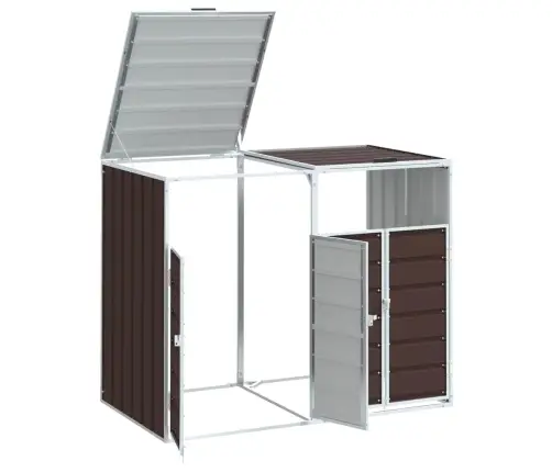 Stoginė Dviems Konteineriams, Ruda, 144X81X113cm Plienas