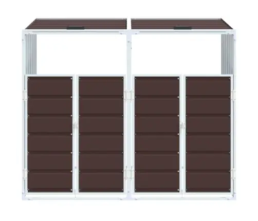 Stoginė Dviems Konteineriams, Ruda, 144X81X113cm Plienas