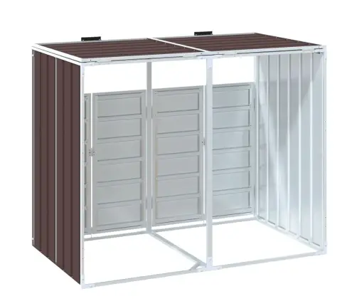 Stoginė Dviems Konteineriams, Ruda, 144X81X113cm Plienas