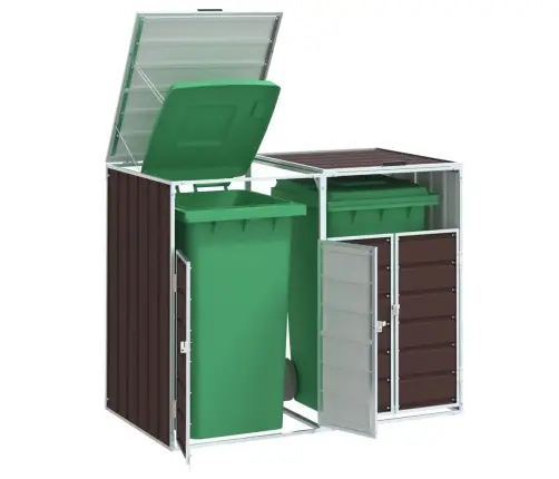 Stoginė Dviems Konteineriams, Ruda, 144X81X113cm Plienas