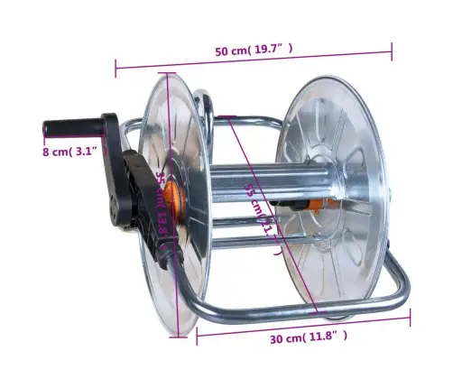 Voolikurull Seinale, 50 M Või 35 M Vooliku Jaoks, Teras