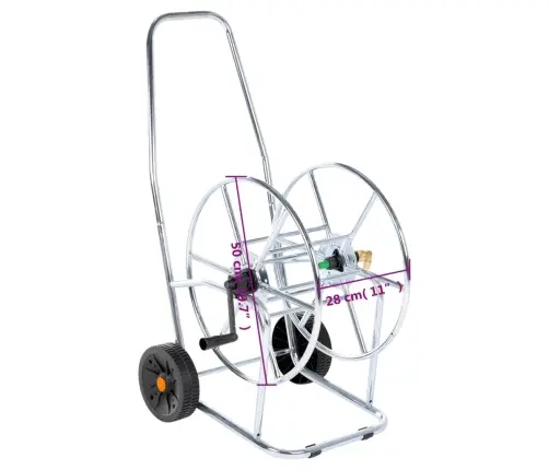 Žarnos Ritės Vežimėlis 80 M 3/4" Žarnai, Plienas